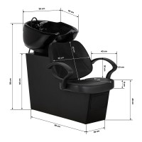 Измивна колона Hair System Borneo - черна