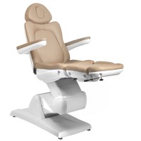 Електрически козметичен стол Azzurro 870 с 3 двигателя - капучино