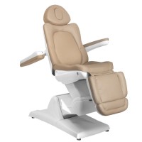 Електрически козметичен стол Azzurro 870 с 3 двигателя - капучино