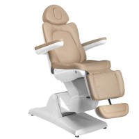 Електрически козметичен стол Azzurro 870 с 3 двигателя - капучино